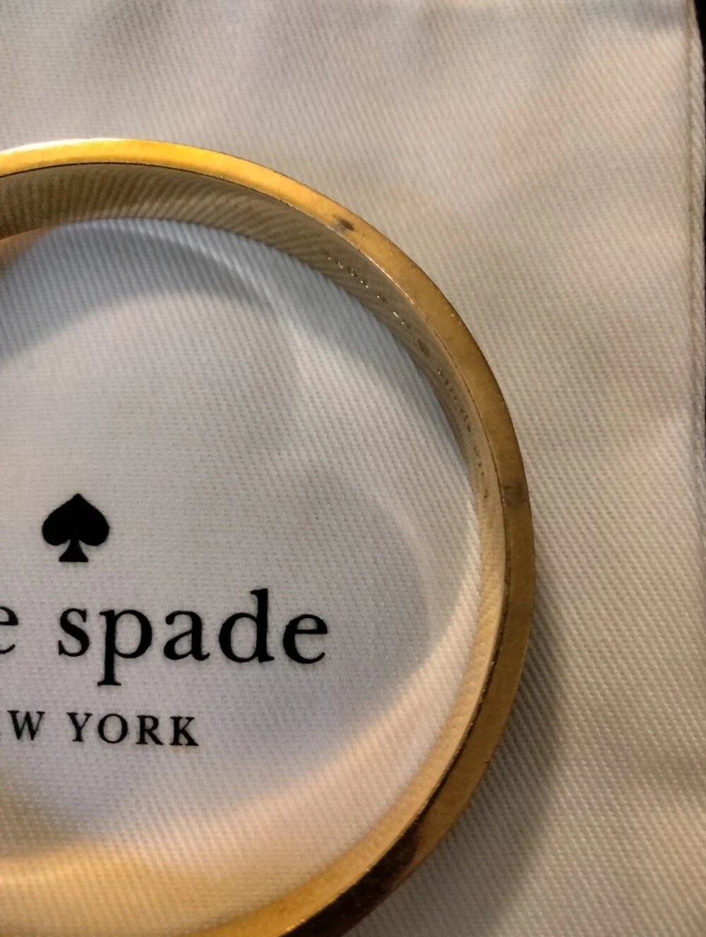 kate spade diagonal stripe enamel bangle TOE THE LINE green blue gold-tone - Picture 3 of 8